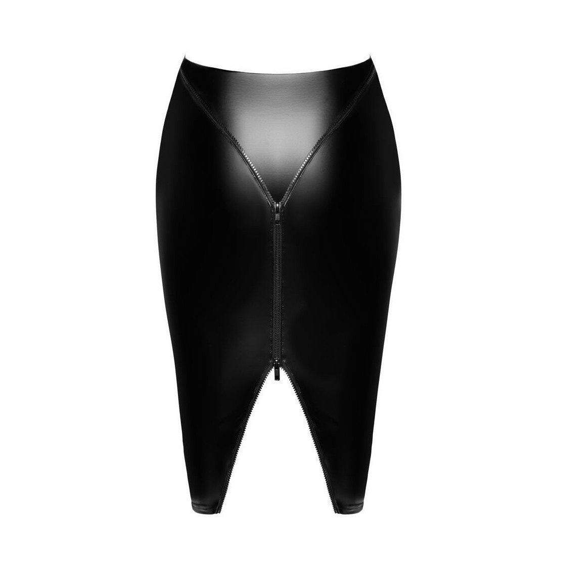 GONNA LUNGA IN SPANDEX NERO CON SPACCO APRIBILE...