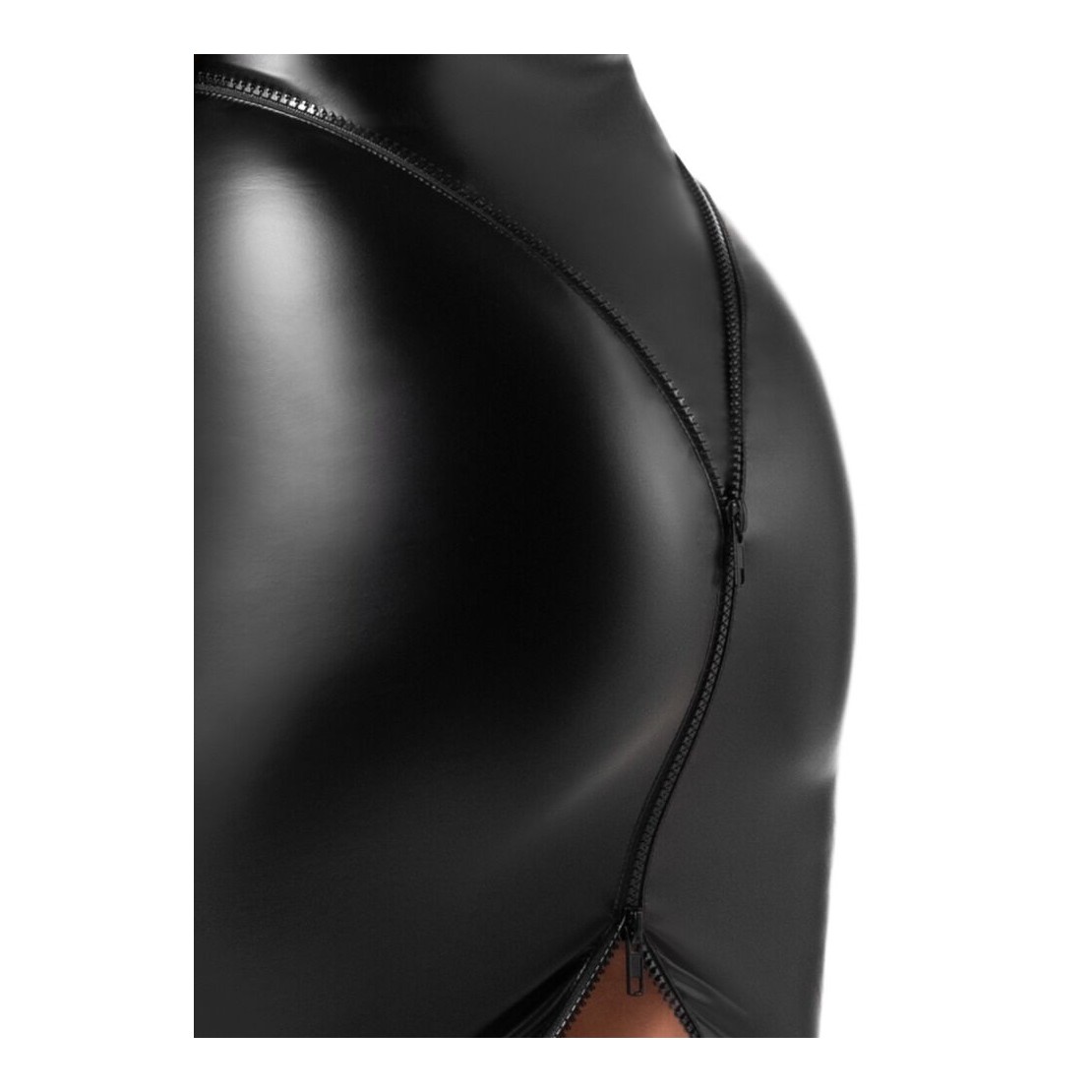 GONNA LUNGA IN SPANDEX NERO CON SPACCO APRIBILE...