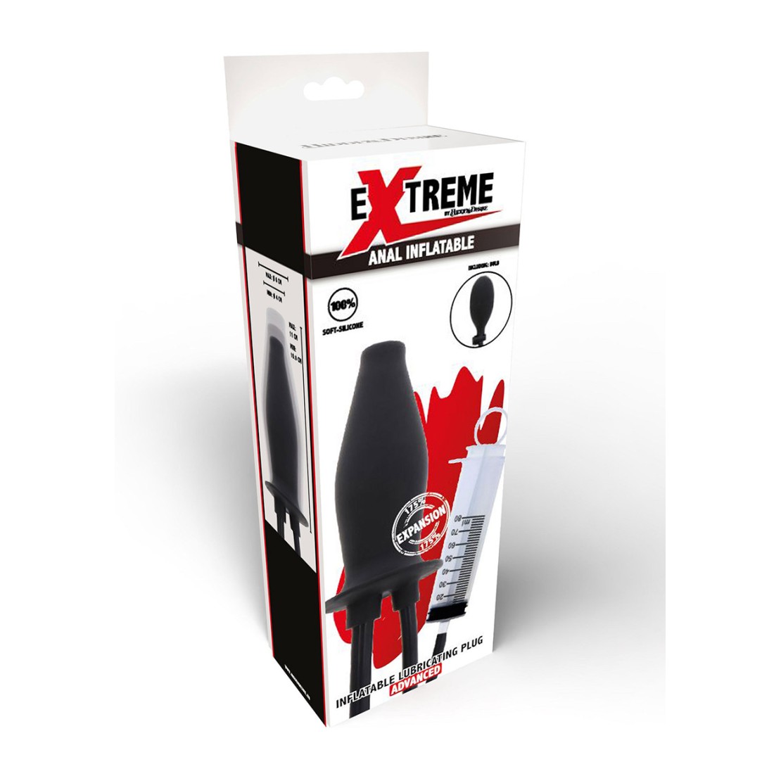 PLUG ANALE GONFIABILE CHE SPRUZZA CON SIRINGA E...