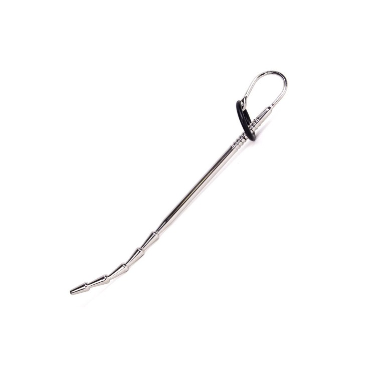 SONDA URETRALE IN ACCIAIO SEX TOY CON ANELLI PER GLANDE