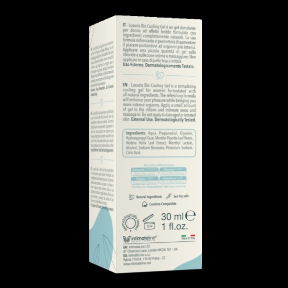 GEL STIMOLANTE PER DONNA AD EFFETTO FREDDO LUXURIA BIO