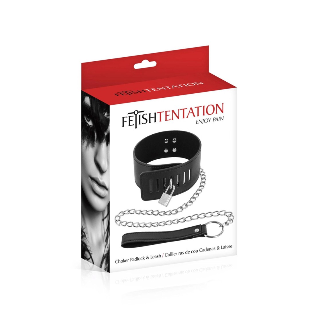 COLLARE REGOLABILE NERO SEX TOY CON LUCCHETTO E...