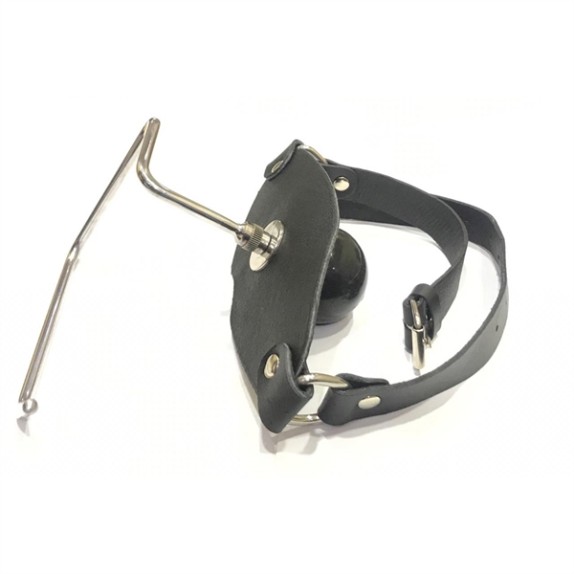 MUSERUOLA CON BALL GAG IN PELLE DA SCHIAVO THE HOLDER PORTA CARTA IGIENICA