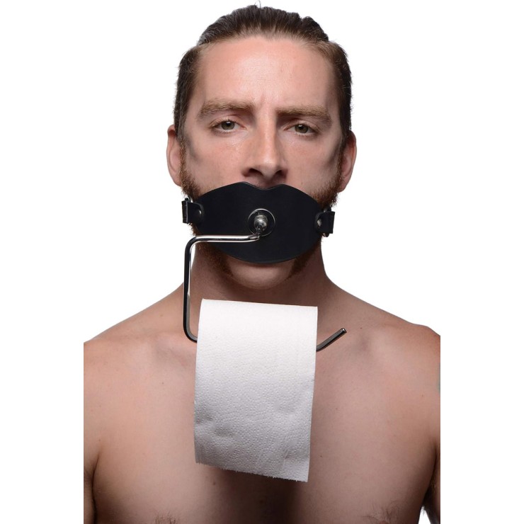MORSO BALL GAG IN PELLE DA SCHIAVO THE HOLDER 2