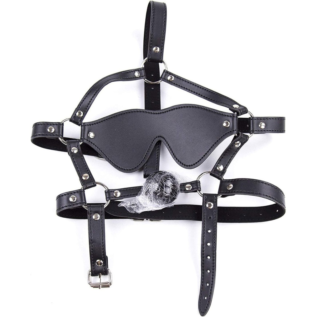 MASCHERA CON BENDA E BALL GAG PER GIOCHI DI...