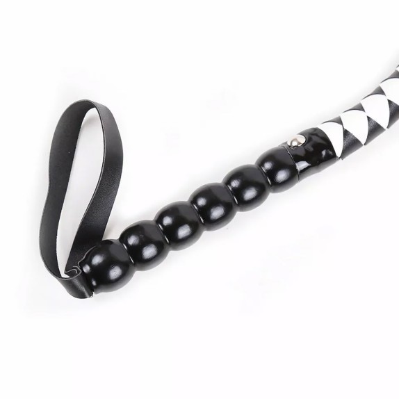 FRUSTA-FLOGGER PER GIOCHI SADOMASO BDSM MAHOGANY SHORT WHIP