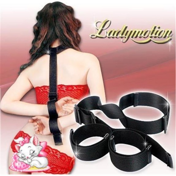 COSTRITTIVO COLLARE E MANETTE DIETRO LA SCHIENA DARK BONDAGE