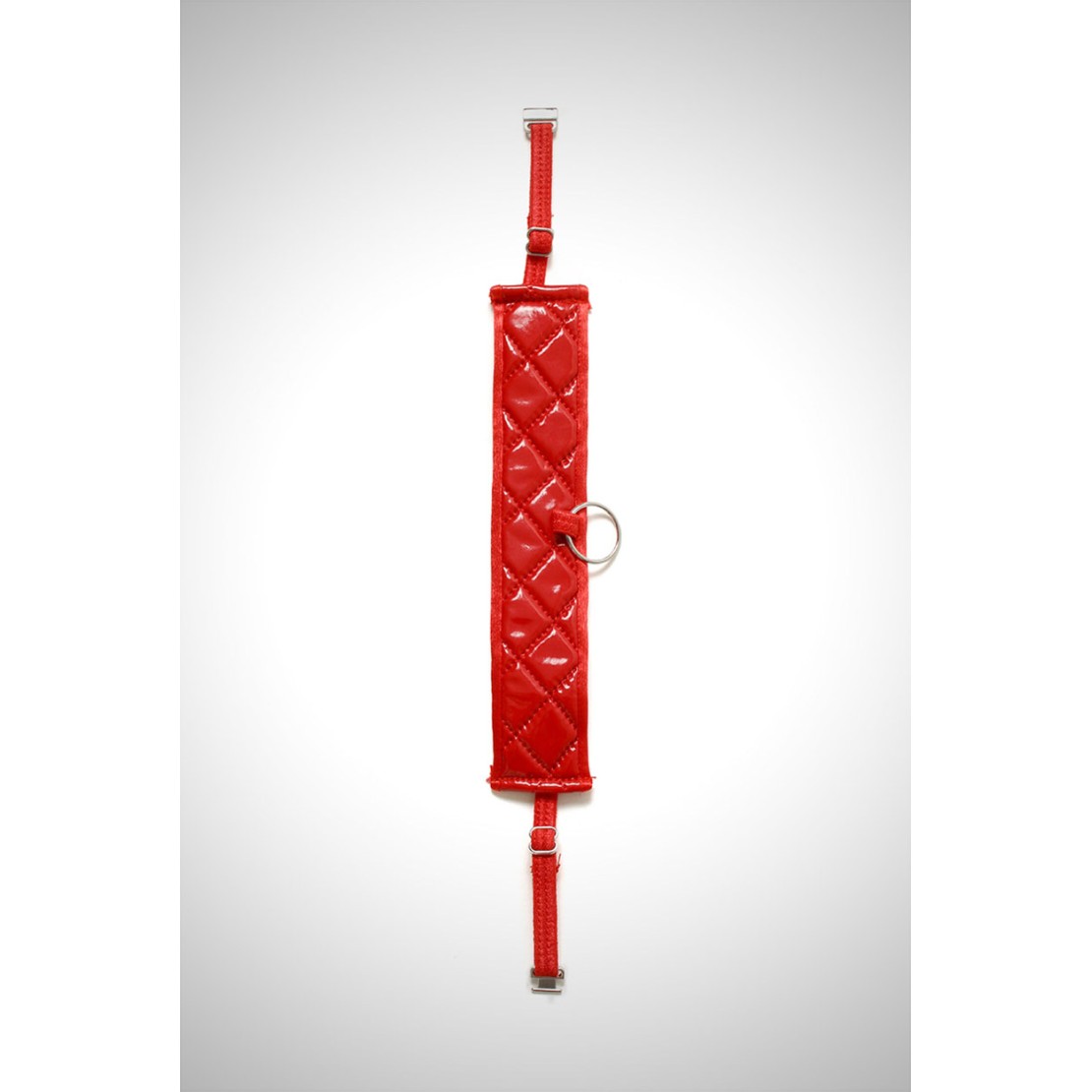 SET MANETTE PIU COLLARE ROSSO A QUADRETTI...