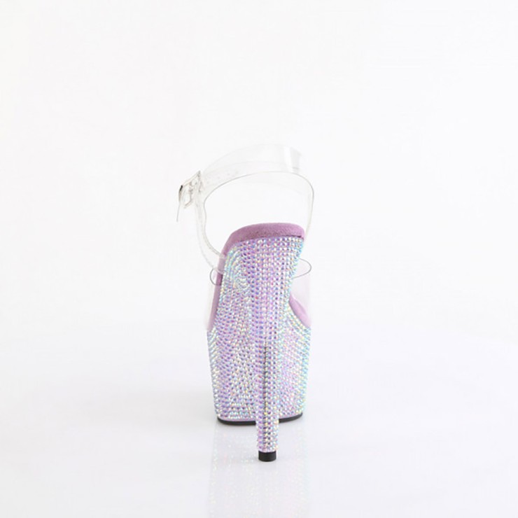 SANDALI SEXY TACCO 20 CM CON STRASS LUCENTI E SOTTOPIEDE... 2
