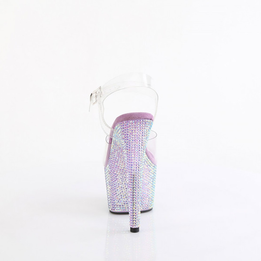 SANDALI SEXY TACCO 20 CM CON STRASS LUCENTI E...