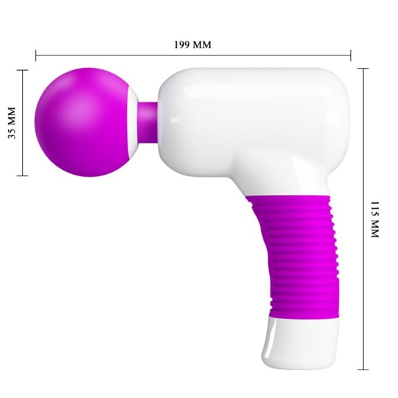 MASSAGGIATORE VIBRANTE A PISTOLA WAND PER ORGASMO INTENSO BDSM