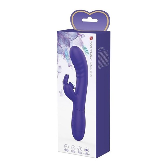 VIBRATORE RABBIT PER DONNA CON LINGUETTA RICARICABILE CERBERUS