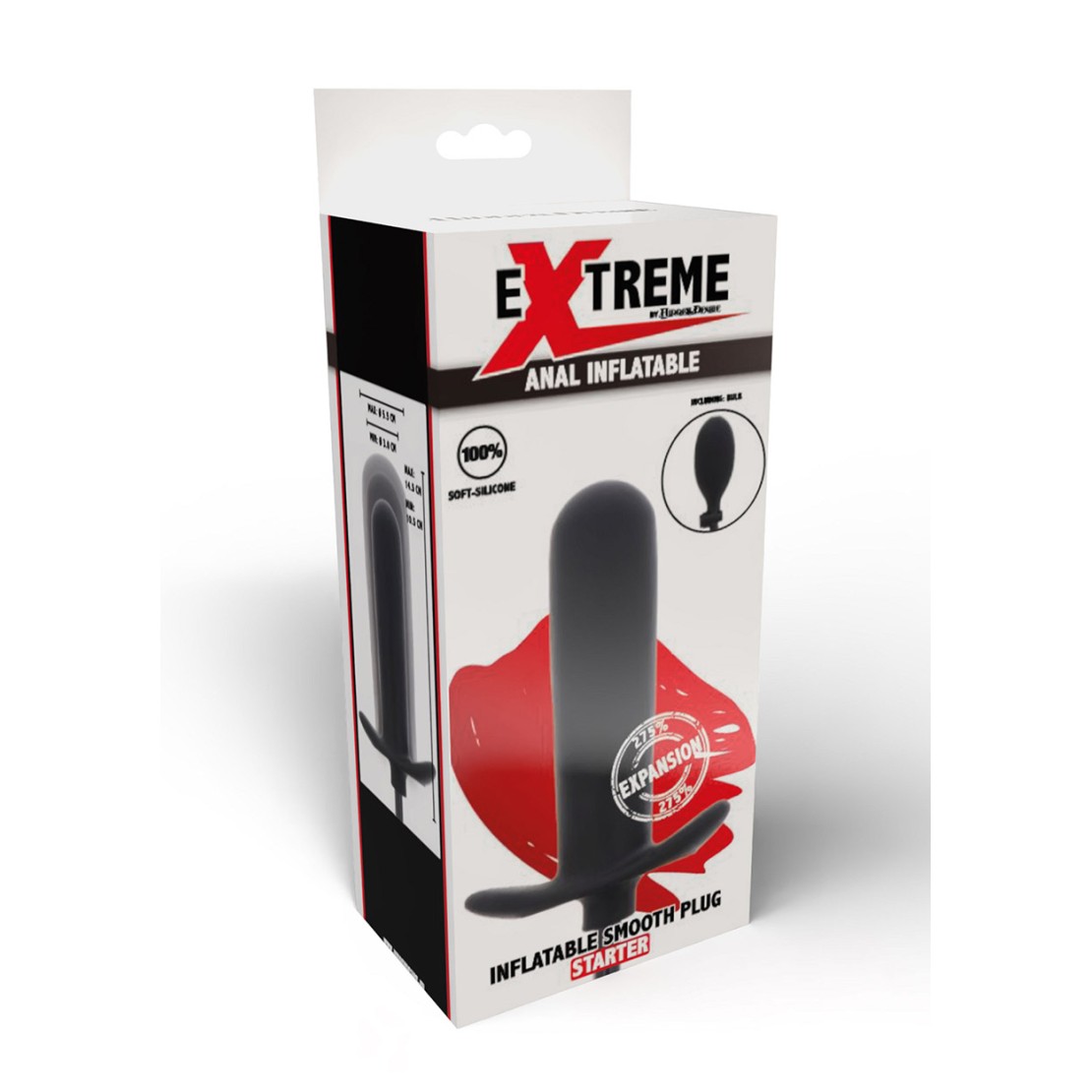 PLUG ANALE GONFIABILE LISCIO E ALLUNGATO CON...
