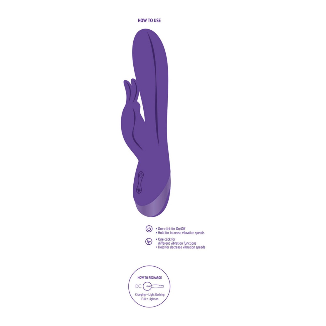 VIBRATORE RABBIT PER DONNA IN SILICONE...
