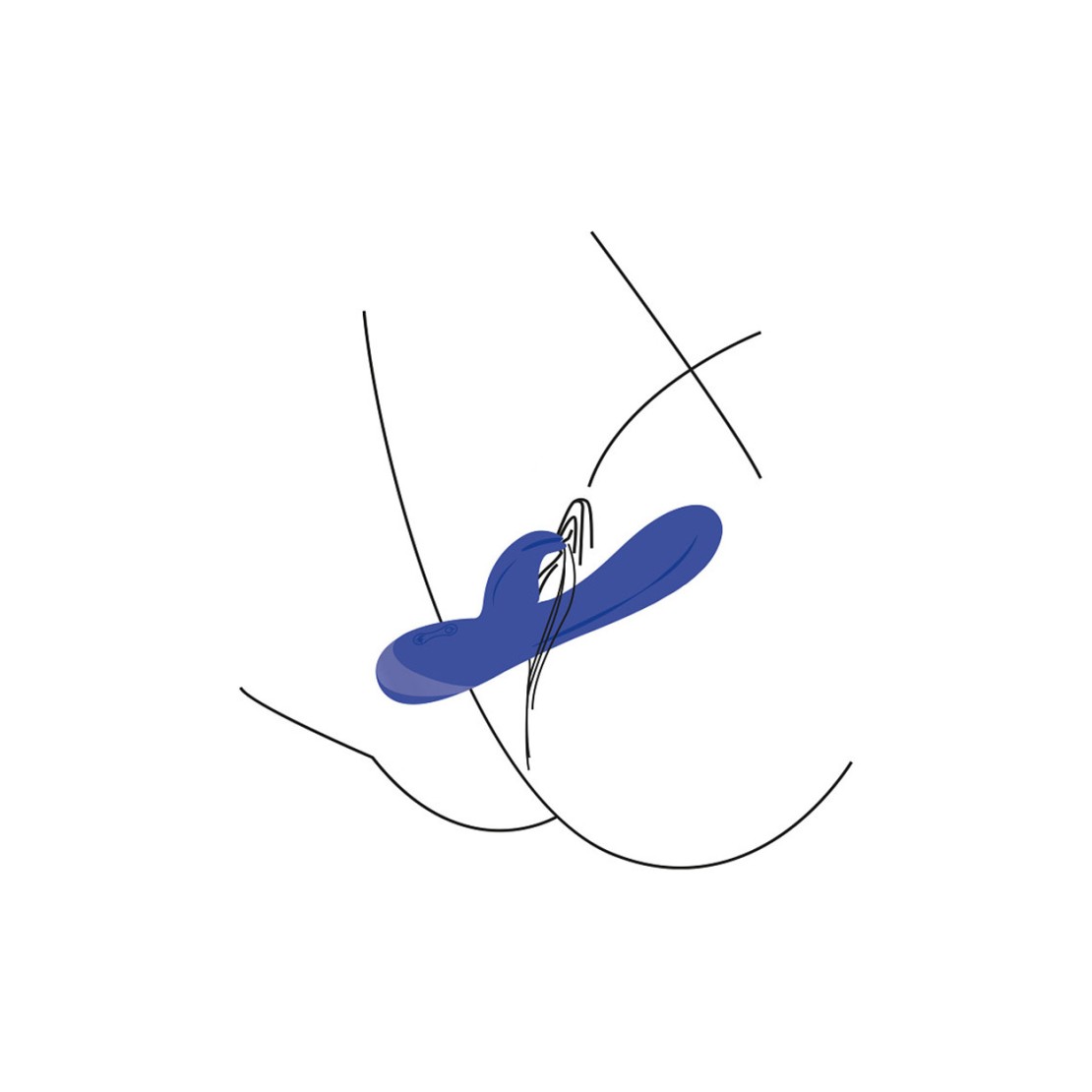 VIBRATORE RABBIT BLU METALLIZZATO PER DONNA...