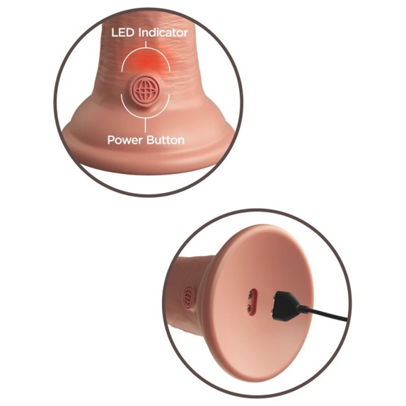 FALLO REALISTICO VIBRANTE DA 15 CM IN SILICONE KING COCK ELITE