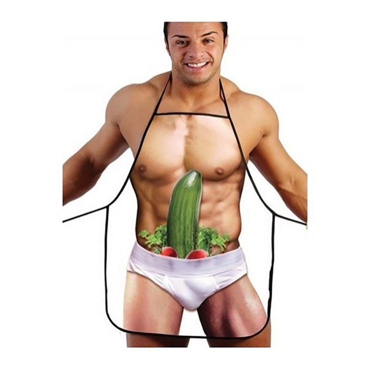 GREMBIULE FISICO UOMO SEXY CON CETRIOLO 2