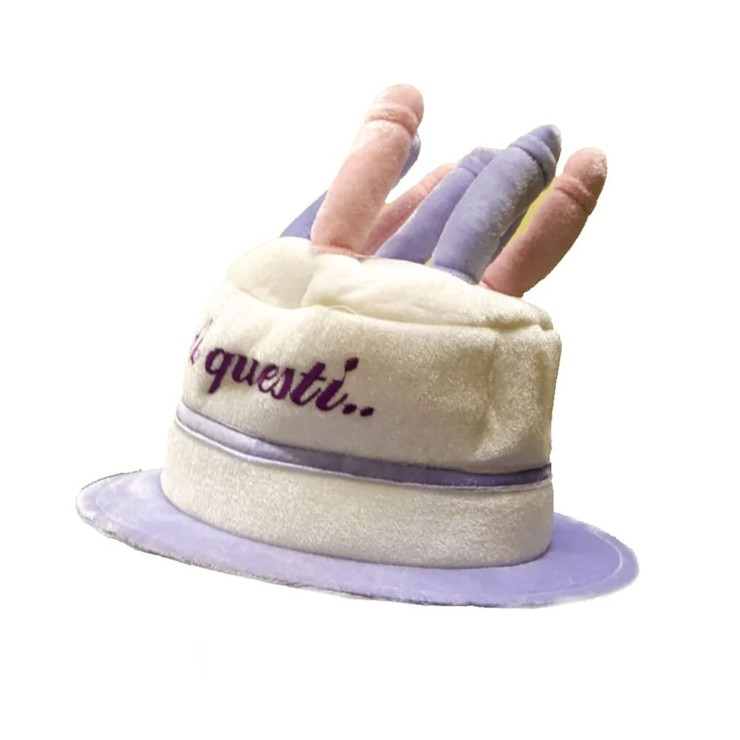 CAPPELLO A CILINDRO CON PENI DI PELUCHES E SCRITTA 100 DI... 2