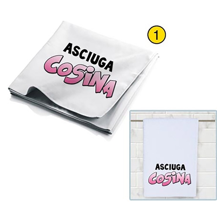 ASCIUGAMANO PICCOLO COSINA E COSONE ARTICOLO SCHERZOSO SEXY 2