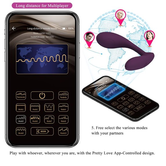 STIMOLATORE DOPPIO PER DONNA VIBRATORE CON APP A DISTANZA BAIRD