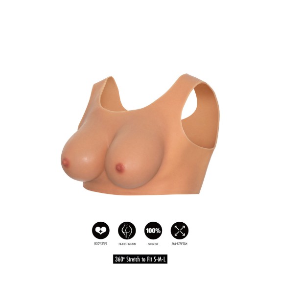 BUSTO CON SENO REALISTICO INDOSSABILE COPPA E WEARABLE BREASTS TOP