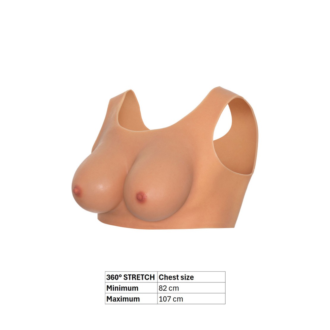 BUSTO CON SENO REALISTICO INDOSSABILE COPPA E...