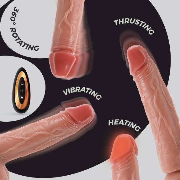 FALLO REALISTICO SEXY CON VENTOSA E TESTICOLI IN SILICONE INVIKTUS 23 CM