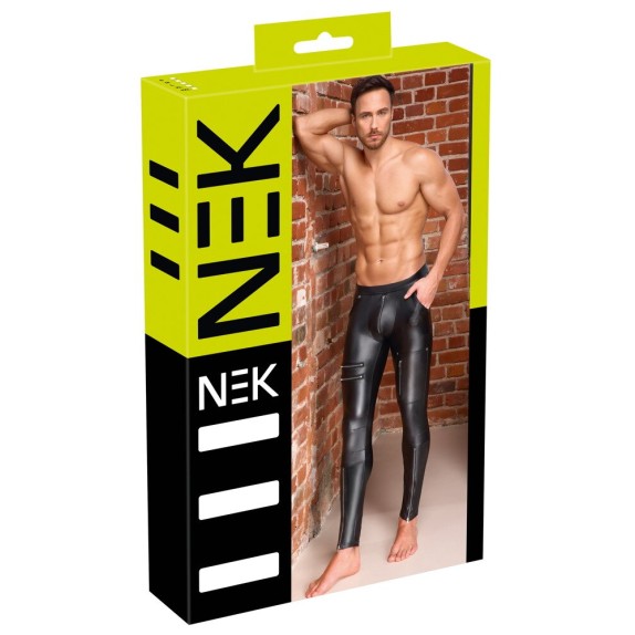 PANTALONI SEXY PER UOMO IN SPANDEX OPACO ADERENTI CON CERNIERE NEK