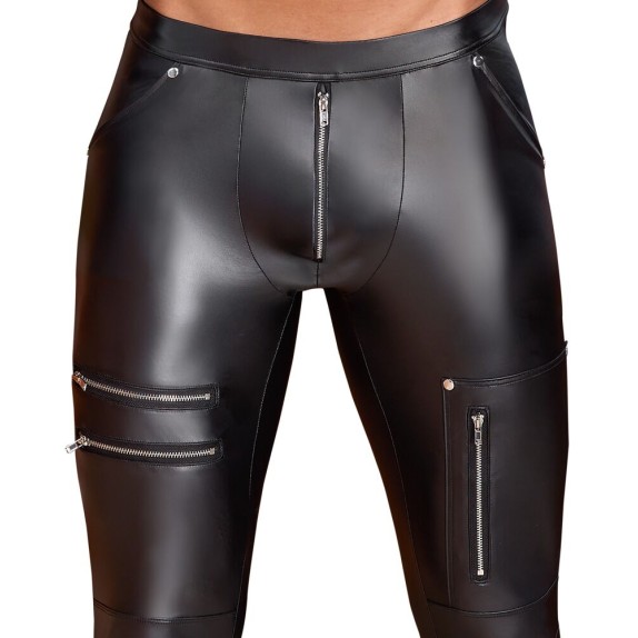 PANTALONI SEXY PER UOMO IN SPANDEX OPACO ADERENTI CON CERNIERE NEK