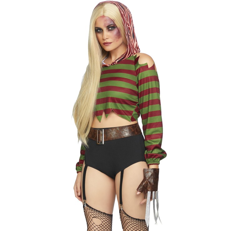 COSTUME 3 PEZZI TRAVESTIMENTO DA DONNA KRUEGER DREAM...