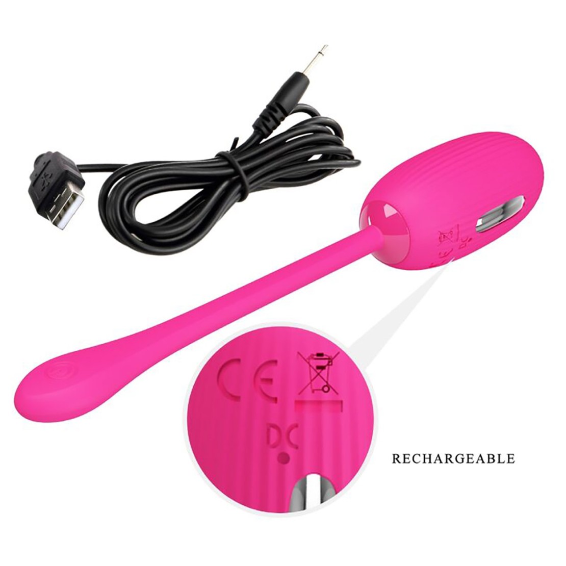 OVETTO VAGINALE VIBRANTE CON E-STIM E APP...