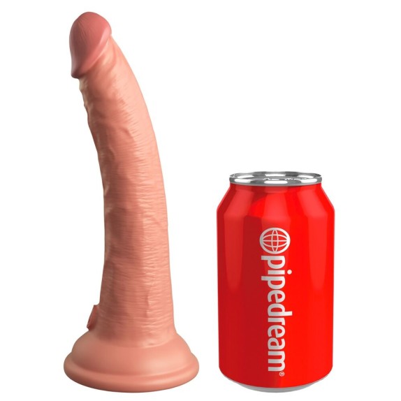 FALLO REALISTICO VIBRANTE WIRELESS CON VENTOSA IN SILICONE KING COCK ELITE