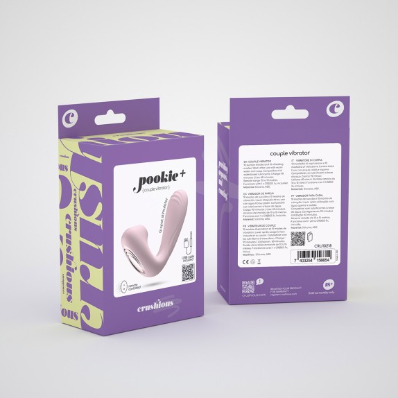 VIBRATORE PER PUNTO G E CLITORIDE USB CON TELECOMANDO POOKIE+