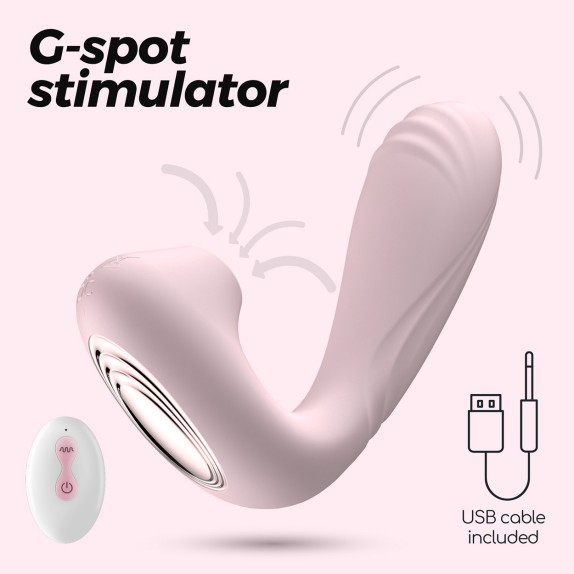VIBRATORE PER PUNTO G E CLITORIDE USB CON TELECOMANDO POOKIE+