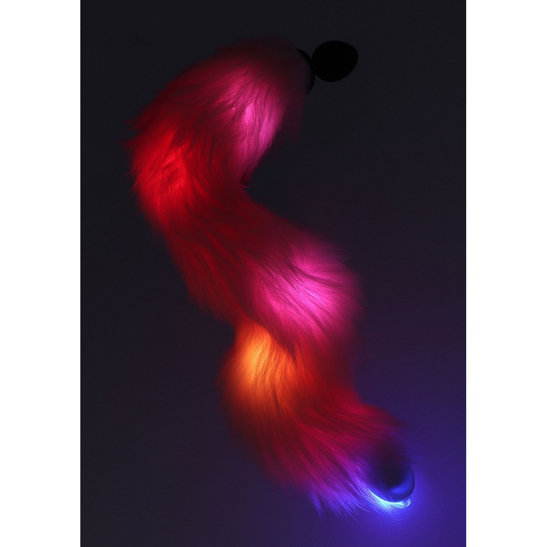 PLUG ANALE IN SILICONE CON CODA DA UNICORNO LED...