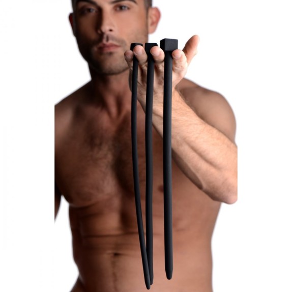 KIT TRE SONDE URETRALI EXTRA LUNGHE SEX TOY FLESSIBILE
