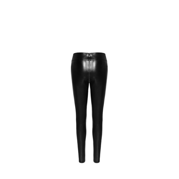 LEGGINGS SEXY DA DONNA AD EFFETTO SERPENTE CON ZIP DOPPIA VIA NOIR
