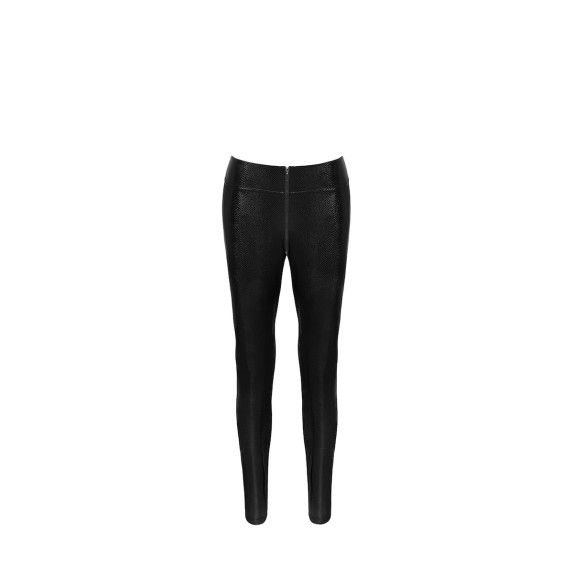 LEGGINGS SEXY DA DONNA AD EFFETTO SERPENTE CON ZIP DOPPIA VIA NOIR