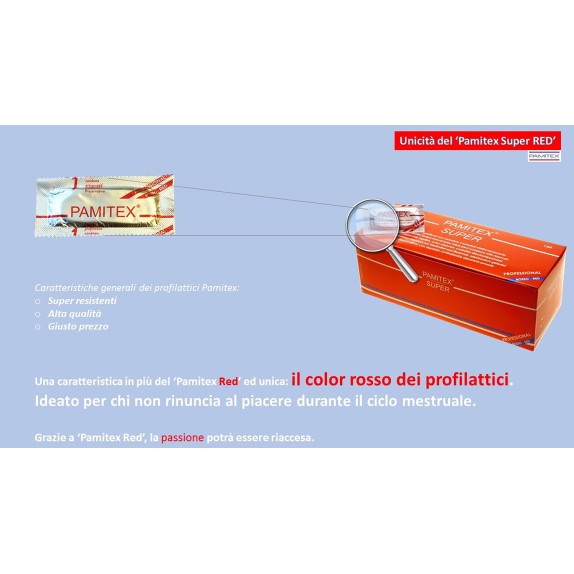 PAMITEX SUPER PROFILATTICI ROSSI IN CONFEZIONE DA 144 PZ