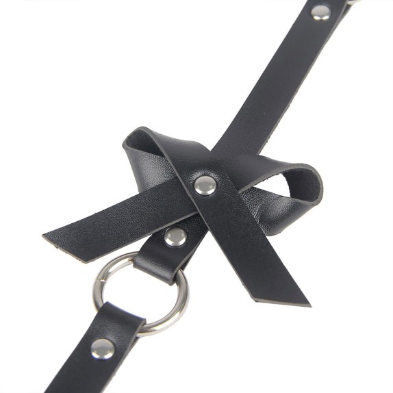 REGGICALZE HARNESS CON PINZETTE E FIOCCHI IN ECOPELLE OHYEAH