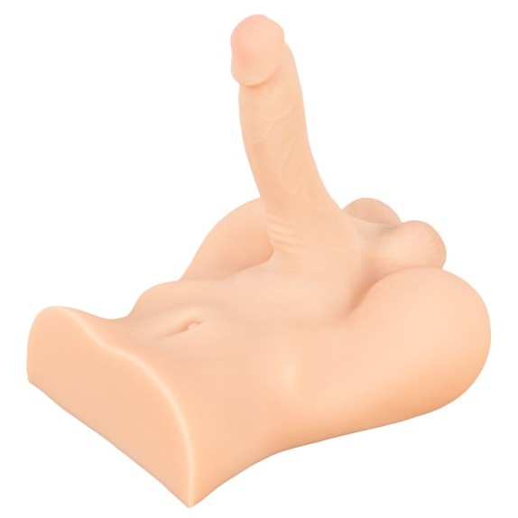 MASTURBATORE MEZZO BUSTO REALISTICO DI UOMO CON PENE INCLINABILE E FORO ANO