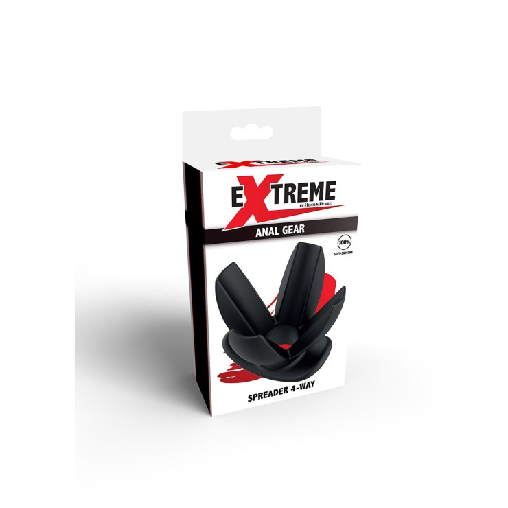 PLUG DIVARICATORE ANALE IN SILICONE CON FORO SPREADER 4 WAY