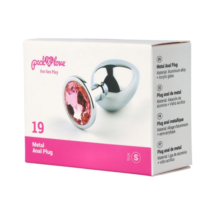 PLUG ANALE CON GIOIELLO ROSA SEX TOY VARIE MISURE PICK&LOVE 2
