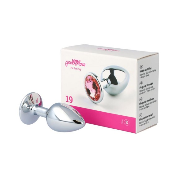 PLUG ANALE CON GIOIELLO ROSA SEX TOY VARIE MISURE PICK&LOVE