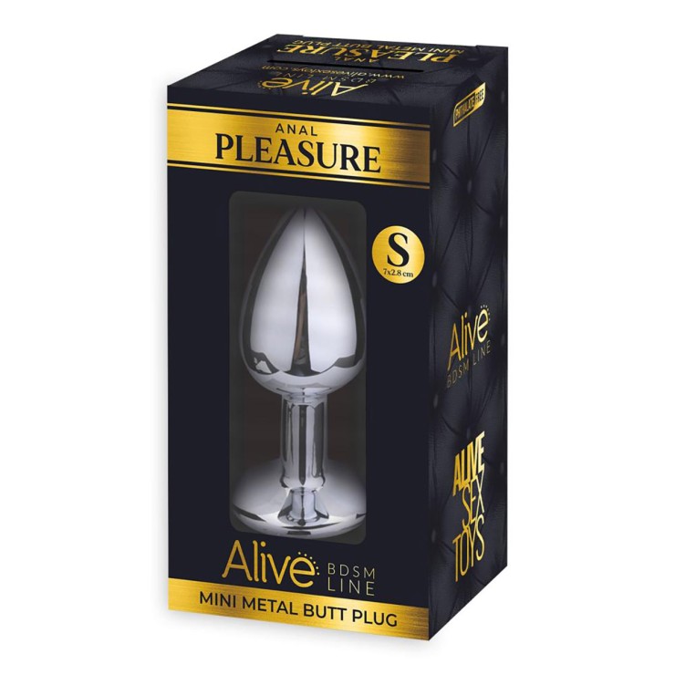 PLUG ANALE CON GIOIELLO NERO IN VARIE MISURE ALIVE PLEASURE 2