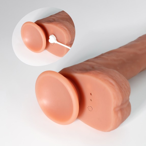 FALLO DILDO REALISTICO 22 CM SU E GIÙ, ROTAZIONE, VIBRAZIONE, RISCALDANTE INVIKTUS