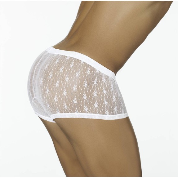 BOXER SEXY PER UOMO BIANCHI TRASPARENTI