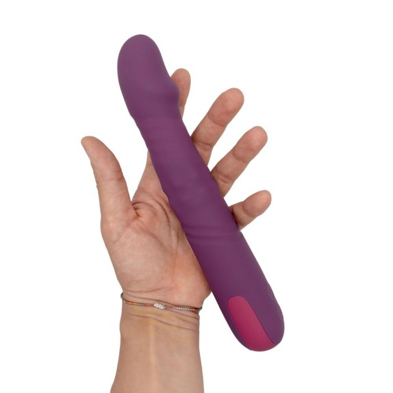 VIBRATORE PUNTO G PER DONNA CON VIBRAZIONE + PERLE + MOVIMENTO SU E GIU'