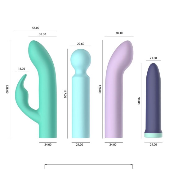 PRIMO 4IN1 KIT DI VIBRATORI SEXY PER DONNA CON BULLET RICARICABILE