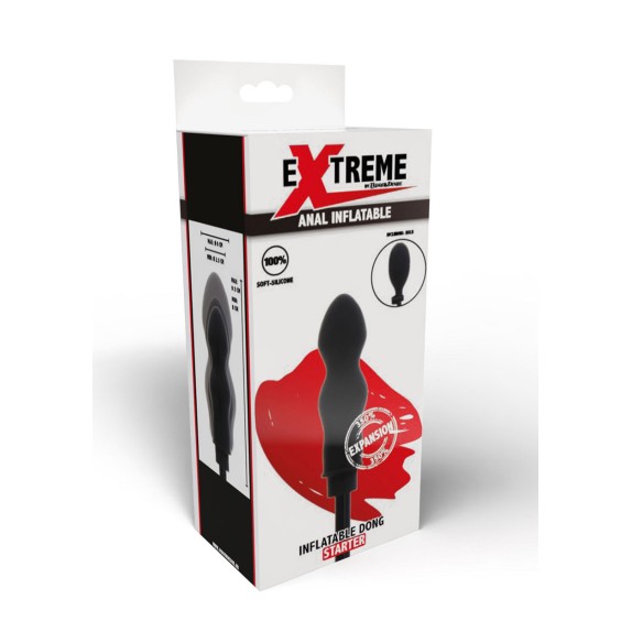 PLUG ANALE IN SILICONE GONFIABILE STARTER CON POMPETTA MANUALE